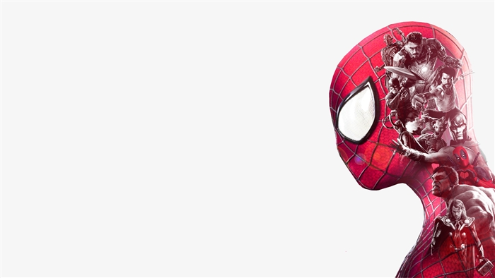 Spiderman and Avengers Double Exposure 4K