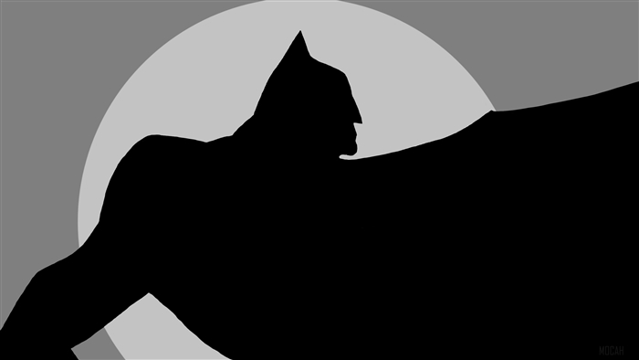 Batman Silhouette in front of Moon