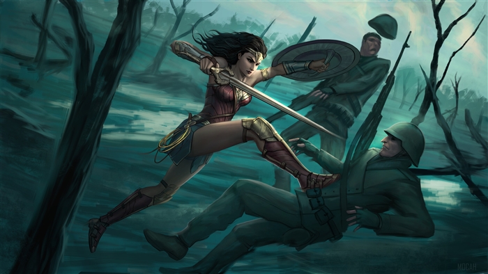 Wonder Woman in World War I setting