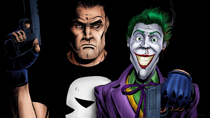 The Punisher and Joker artwork 4K