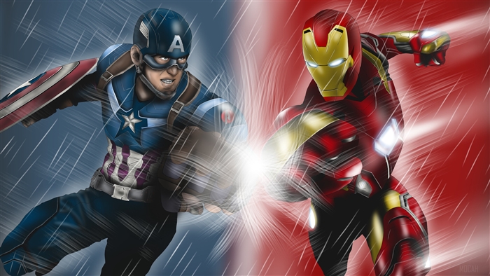 Captain America And Iron Man Artwork