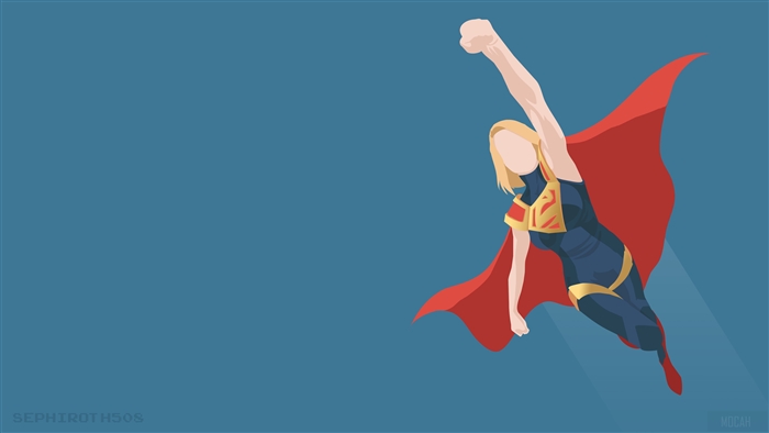 Supergirl from Injustice 2 Minimalist 4K