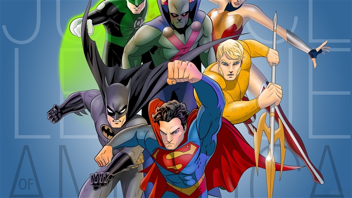 Justice League of America characters art 4K