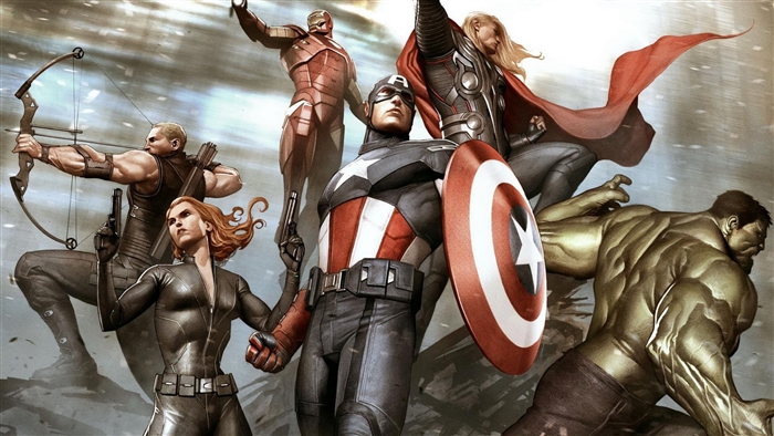 Avengers from Marvel Comics Artwork 4K