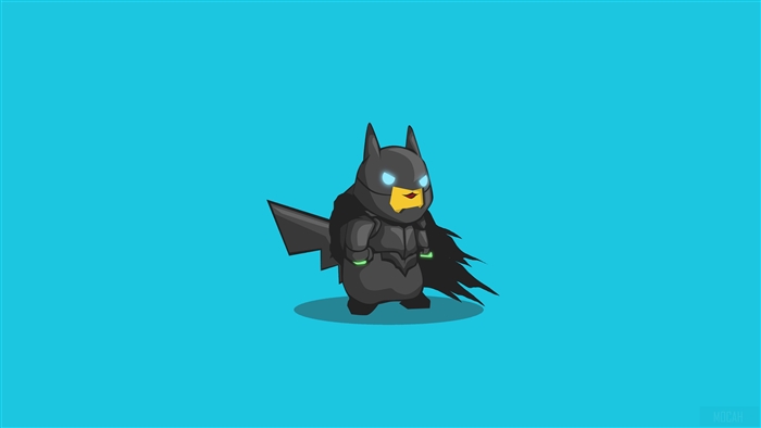 Pikachu as Batman PokeFusion 4K