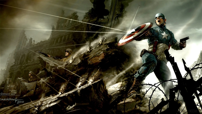 Captain America from The First Avenger Artwork 4K