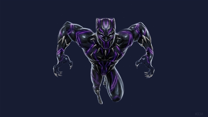 Black Panther from Marvel in Vibranium Suit 4K