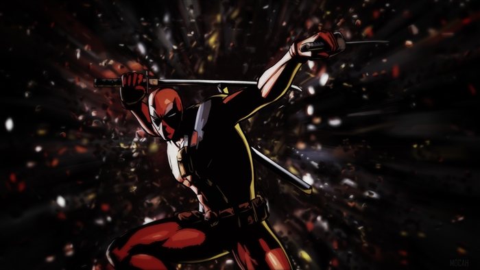 Deadpool with Katanas 4K