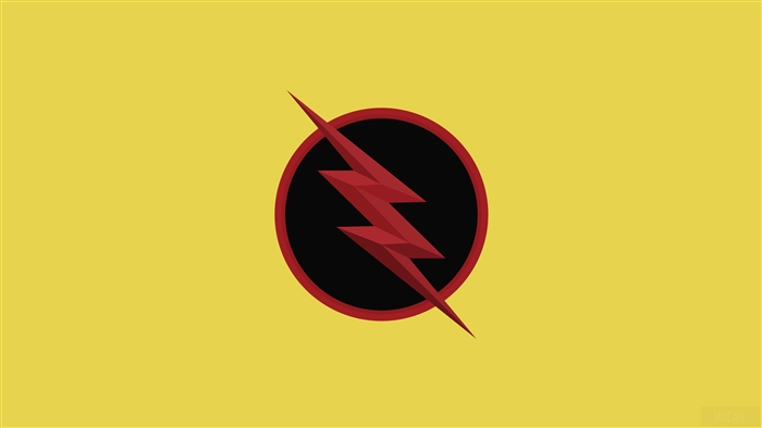 Reverse Flash Symbol in Dark Red and Black 4k