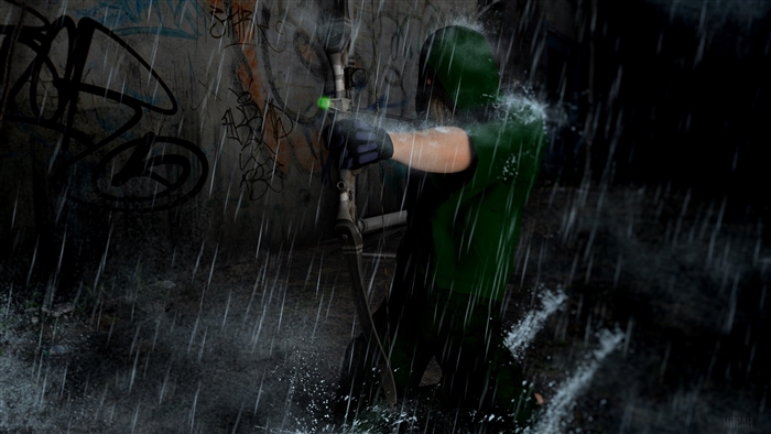 Green Arrow in the Rain
