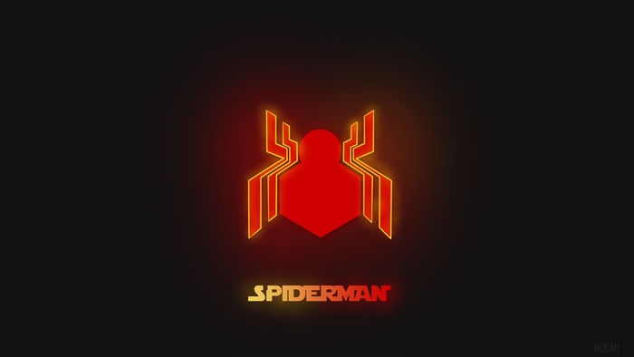 Spider-Man Neon Logo 4K