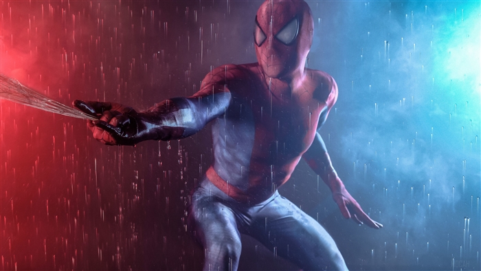 Spiderman Cosplay in Rain 4K