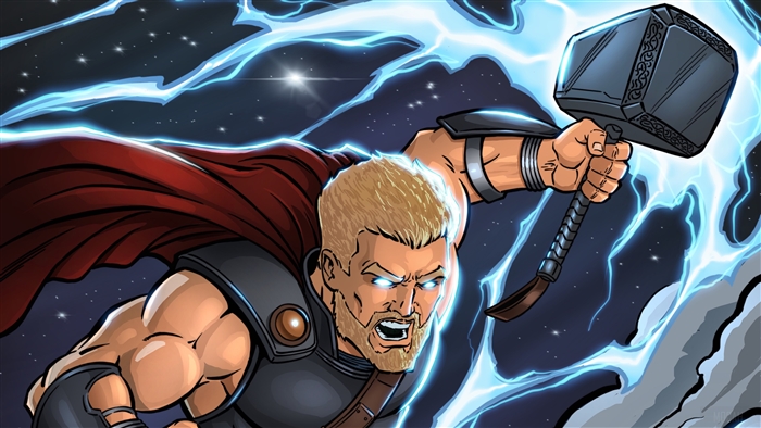 Thor from Thor Ragnarok 4K Artwork