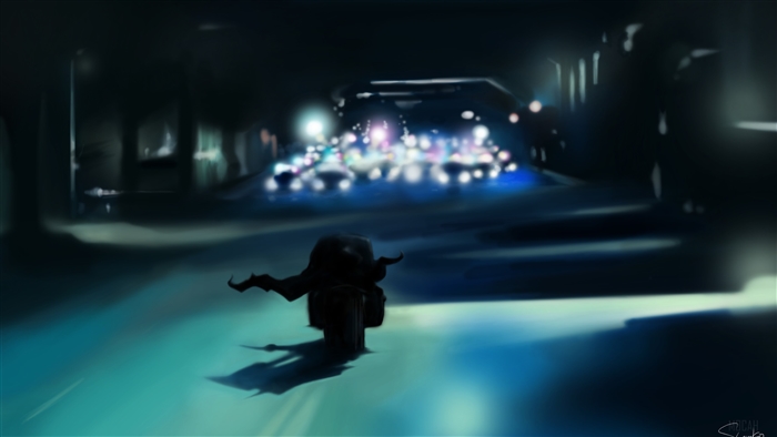 Batman on Batpod from The Dark Knight 4K