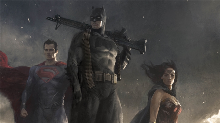 Batman, Superman, and Wonder Woman Art 4K