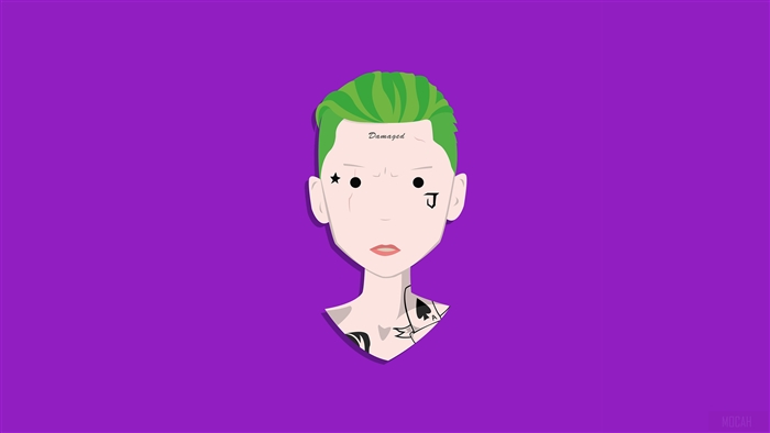 Joker from Suicide Squad minimalist 4K