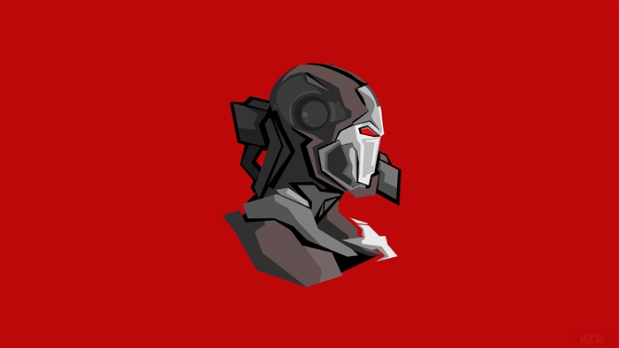 War Machine from Marvel Comics Minimalism 4K