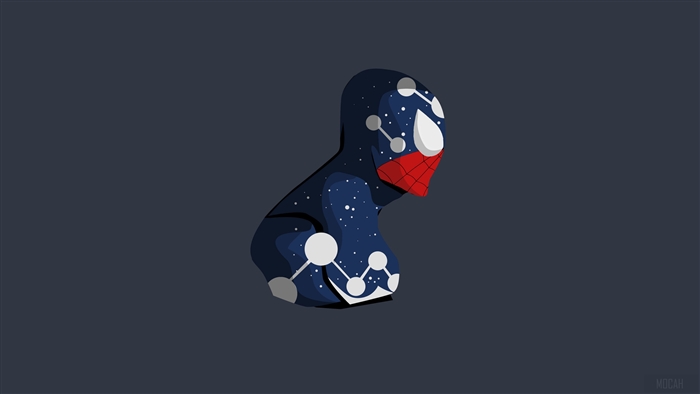 Cosmic Spiderman Minimalist Art 4K