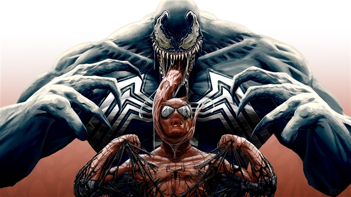Venom and Spider-Man Dynamic 4K Artwork