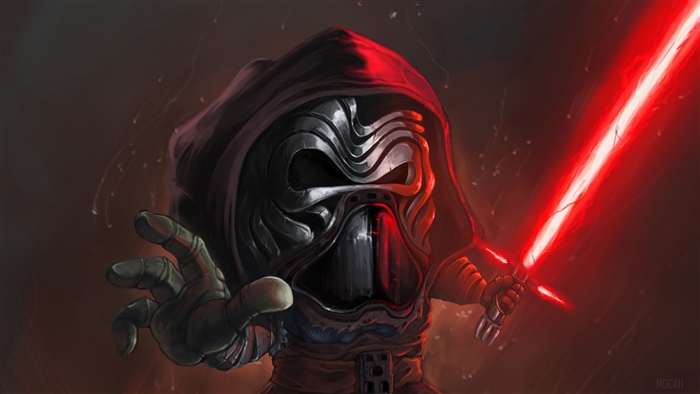 Kylo Ren from Star Wars Cartoon Art 4K
