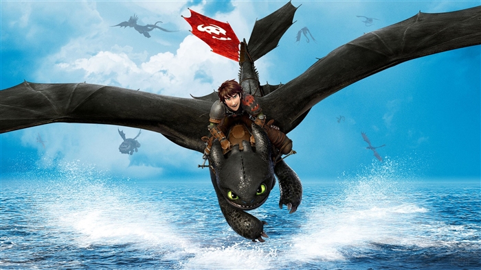 Hiccup and Toothless from How to Train Your Dragon 4K