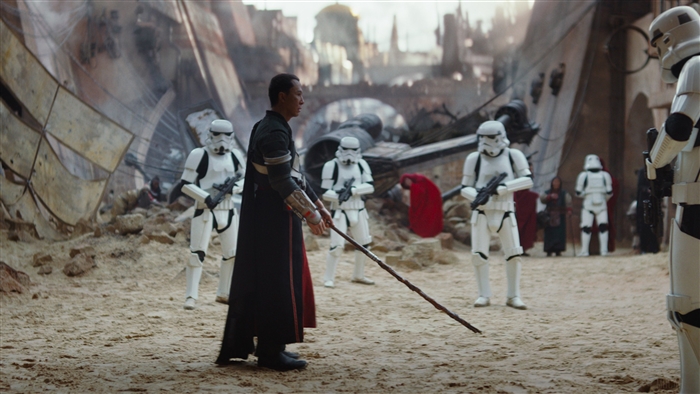 K-2SO and Stormtroopers from Rogue One 4K