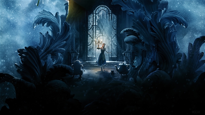 Belle from Beauty and the Beast in a castle 4K