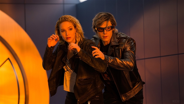Evan Peters and Jennifer Lawrence from X-Men 4K