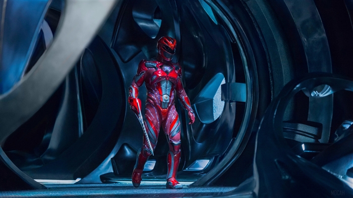 Red Power Ranger in futuristic armor