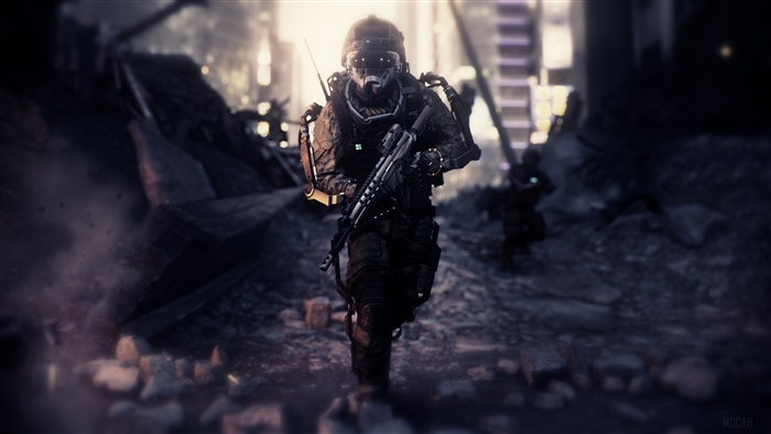 Soldier in advanced suit from Call of Duty Advanced Warfare 4K