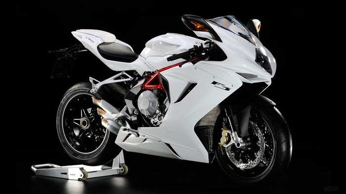 White MV Agusta F3 Motorcycle 4K