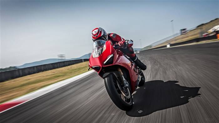Ducati Panigale V4 S 2018 motorcycle on a race track