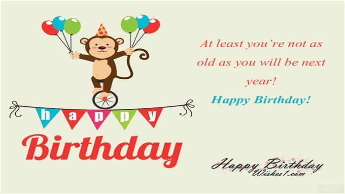 Funny Monkey Birthday Card
