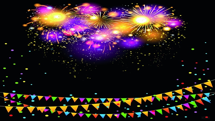 Fireworks and Party Bunting