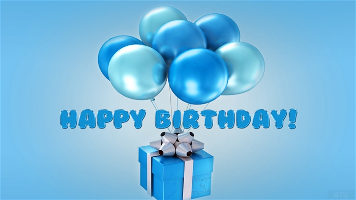 Happy Birthday Balloons and Gift 4K
