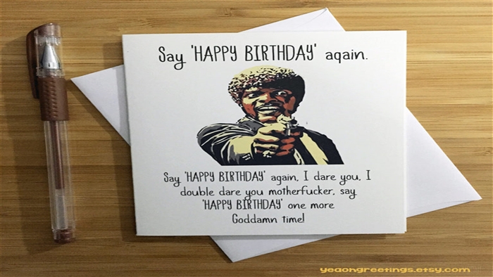 Funny Birthday Card with Samuel L. Jackson