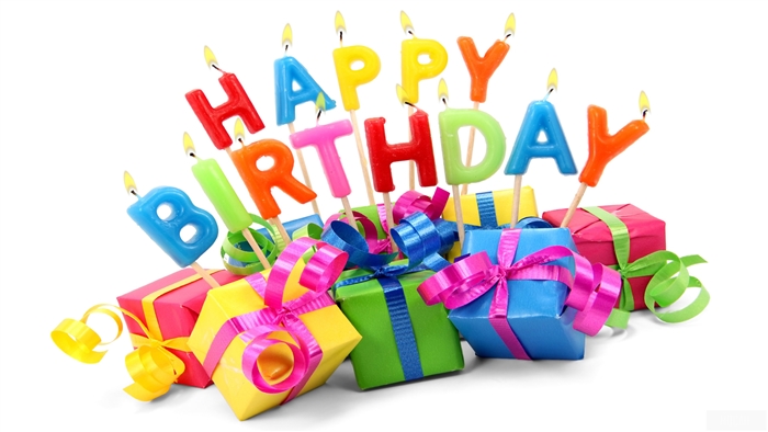 Happy Birthday Candles and Gifts 4K