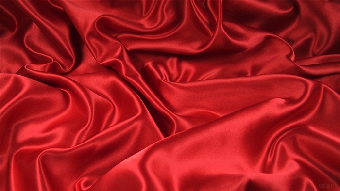 Red Satin Fabric with Soft Folds 4K