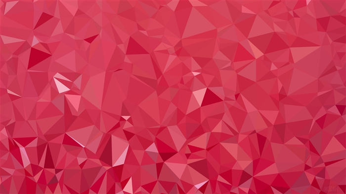 Red Geometric Triangles 4K