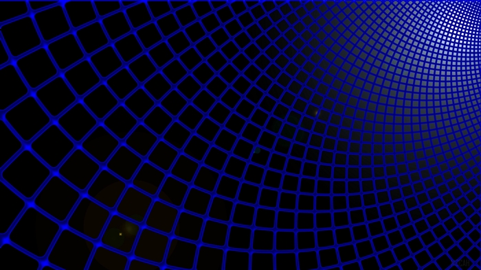 Blue grid on black background 4K