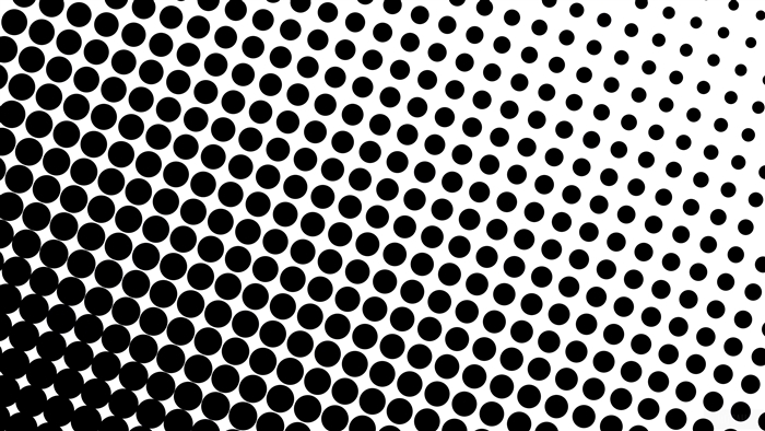 Black circles pattern increasing in size
