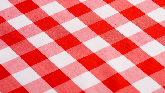 Red and white checkered tablecloth texture 4K