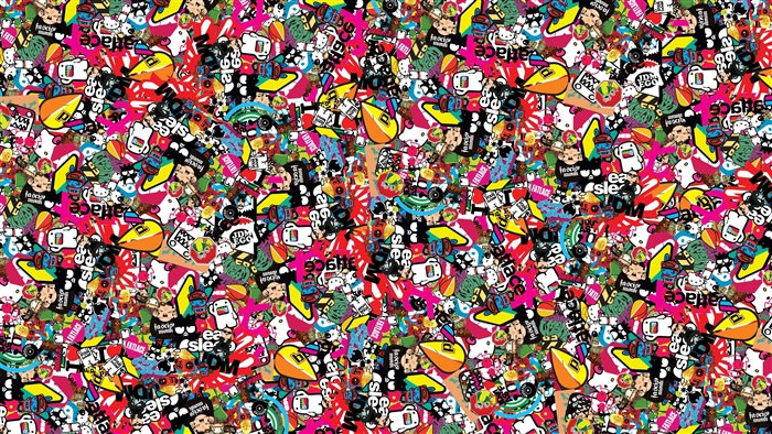 JDM Sticker Bomb Texture 4K