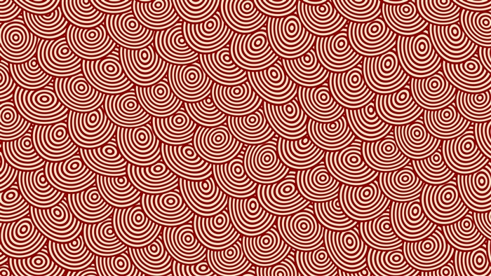Red and cream concentric circle pattern texture 4K