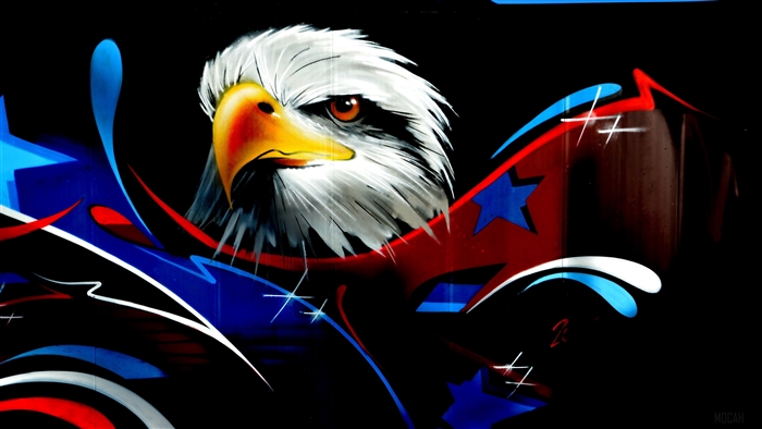 Eagle graffiti art 4K