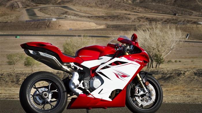 MV Agusta F4 motorcycle on a racetrack