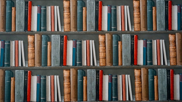 Books on a shelf