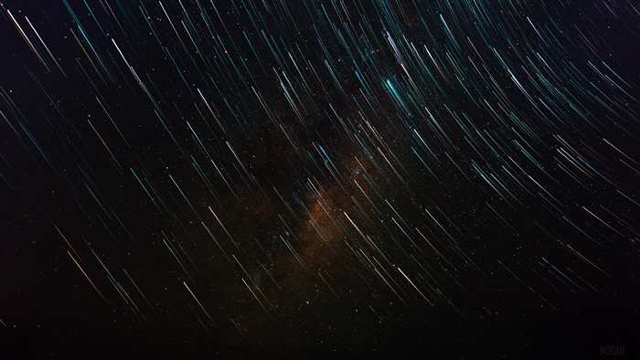 Starry sky with star trails 4K