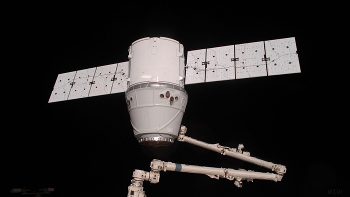 SpaceX Dragon spacecraft docked with ISS