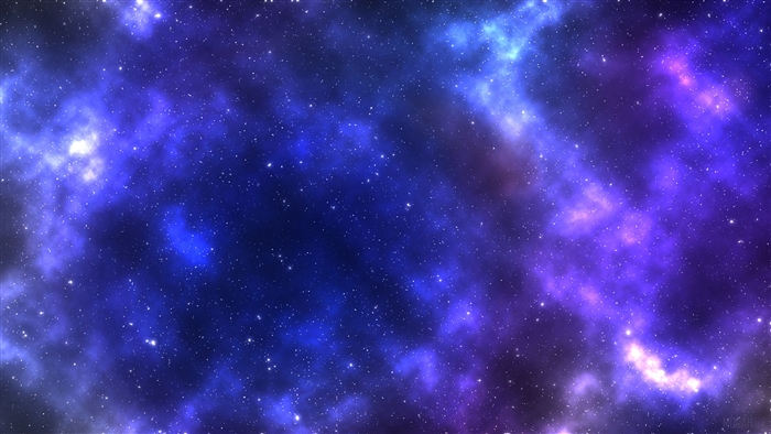 Starry galaxy with blue and purple nebulae 4K
